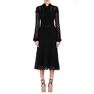 VALENTINO COTTON HAND CROCHET OPEN KNIT DRESS